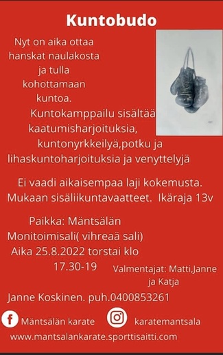 Suosittu kuntobudo palaa syksyllä kalenteriin